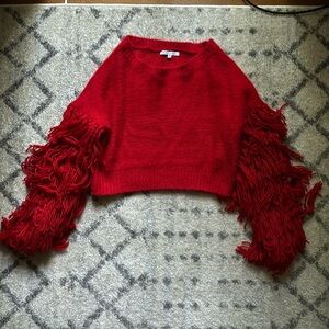 Ivory Rose red sweater, size s